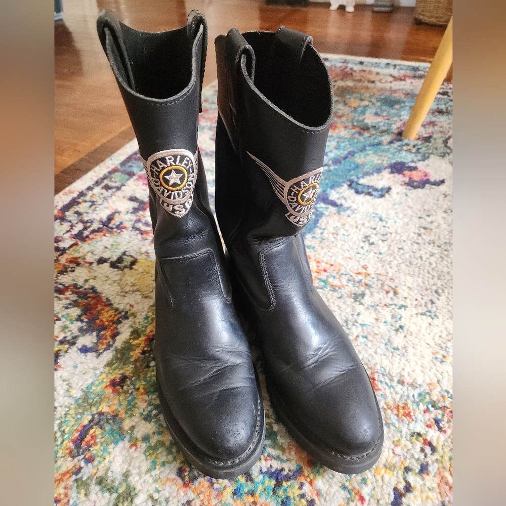 Embroidered Harley Boots